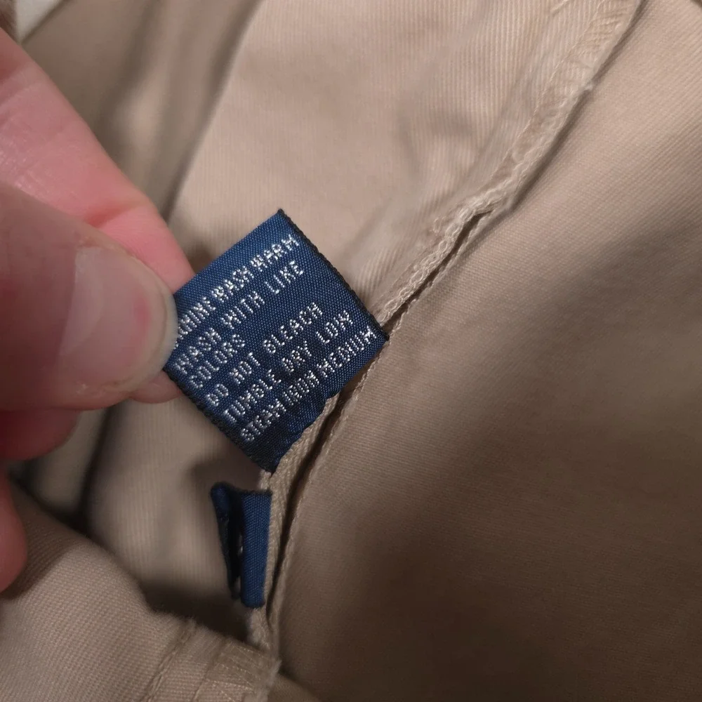 VTG Polo Ralph Lauren Hammond Pant Mens 35x28* Beige Chino Pleated Cuffed READ
